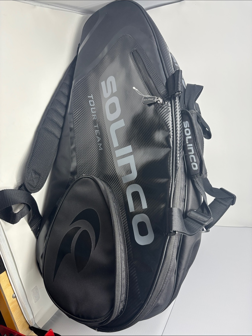 Solinco Tour Team Black Duffel Tennis Bag 6 rack